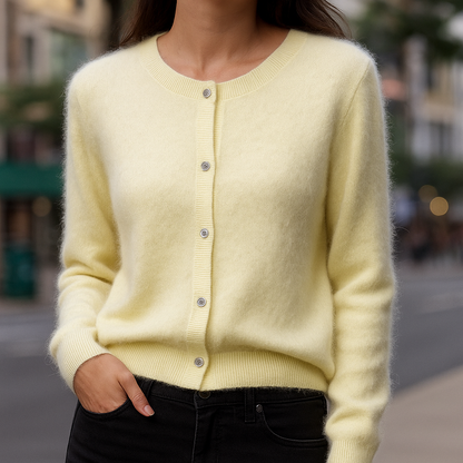 Classic Button Front Sweater Cozy for Women | Elara