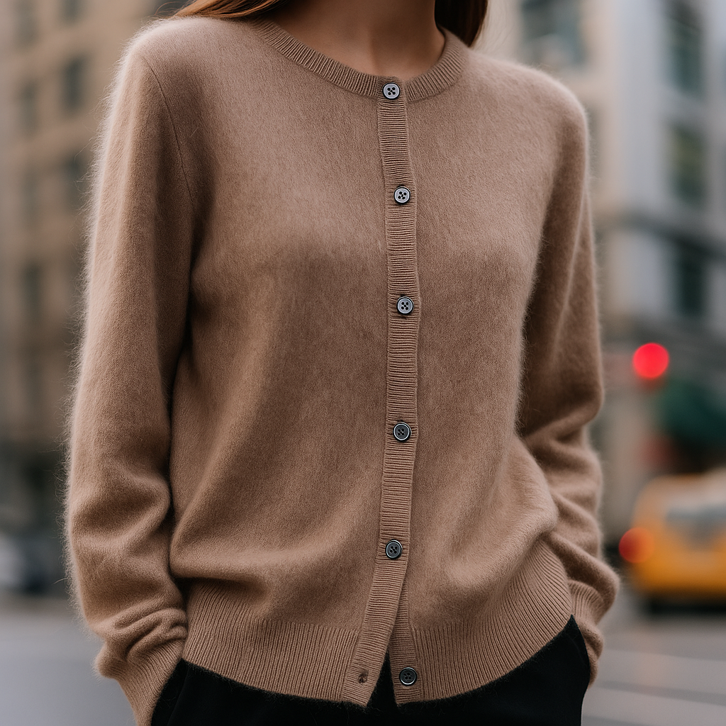 Classic Button Front Sweater Cozy for Women | Elara