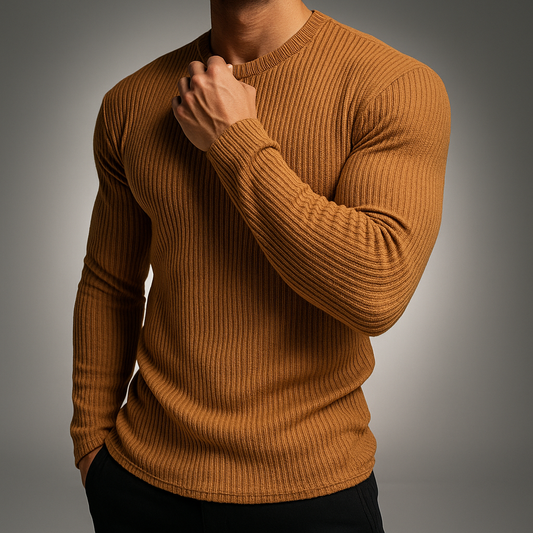 Slim Fit Ribbed Sweater Cozy for Men | Kieran
