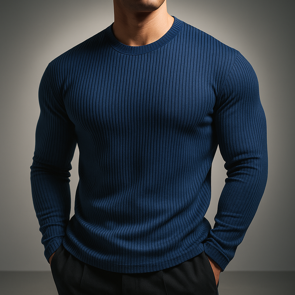 Slim Fit Ribbed Sweater Cozy for Men | Kieran