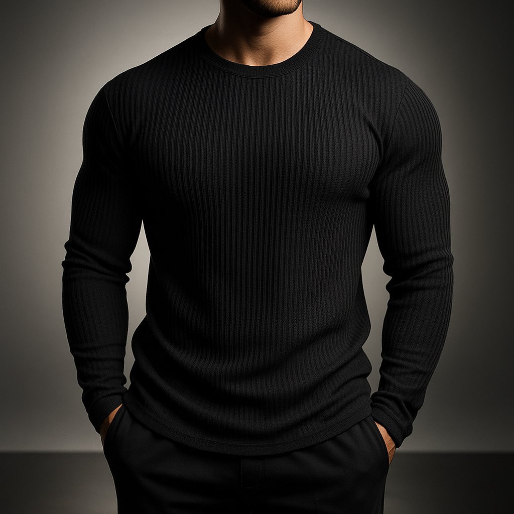 Slim Fit Ribbed Sweater Cozy for Men | Kieran