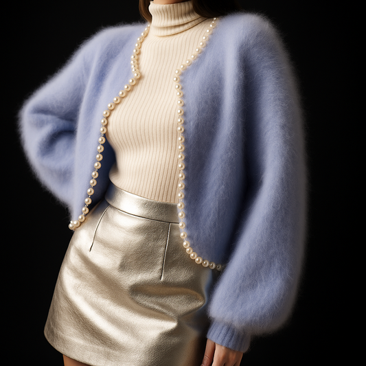 Pearl Embellished Cardigan Cozy For Women | Chloe