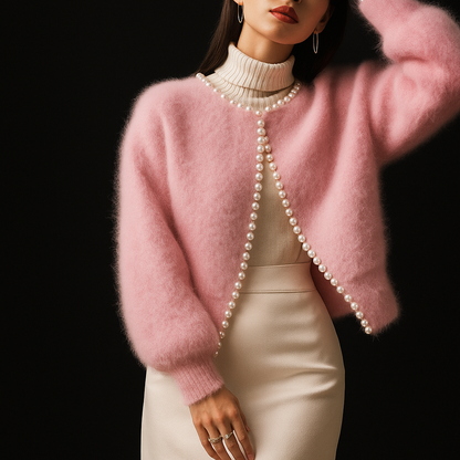 Pearl Embellished Cardigan Cozy For Women | Chloe