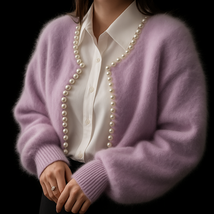 Pearl Embellished Cardigan Cozy For Women | Chloe