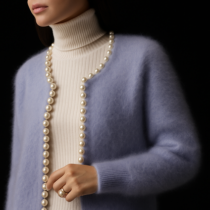 Pearl Embellished Cardigan Cozy For Women | Chloe