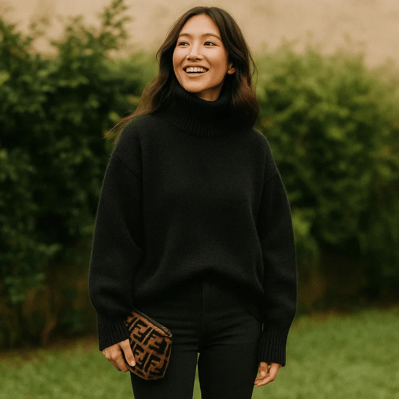 Oversized Turtleneck Sweater Cozy For Women | Elaraine