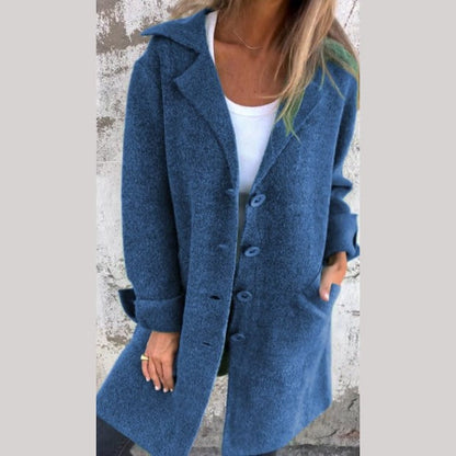 Relaxed casual longline everyday coat for women | Baylea -9