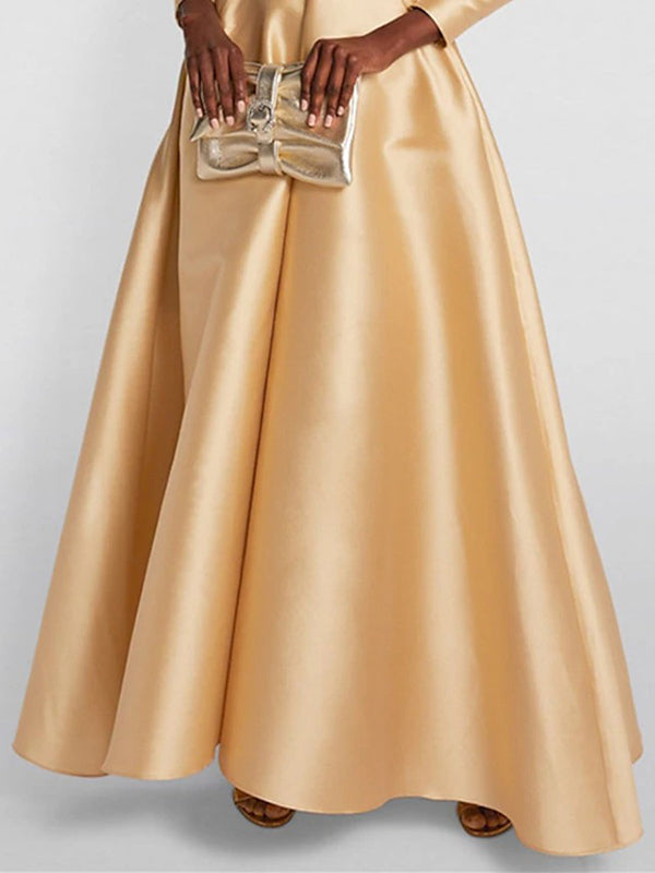 A-line high-waist pleated V-neck solid maxi dress for women - 7