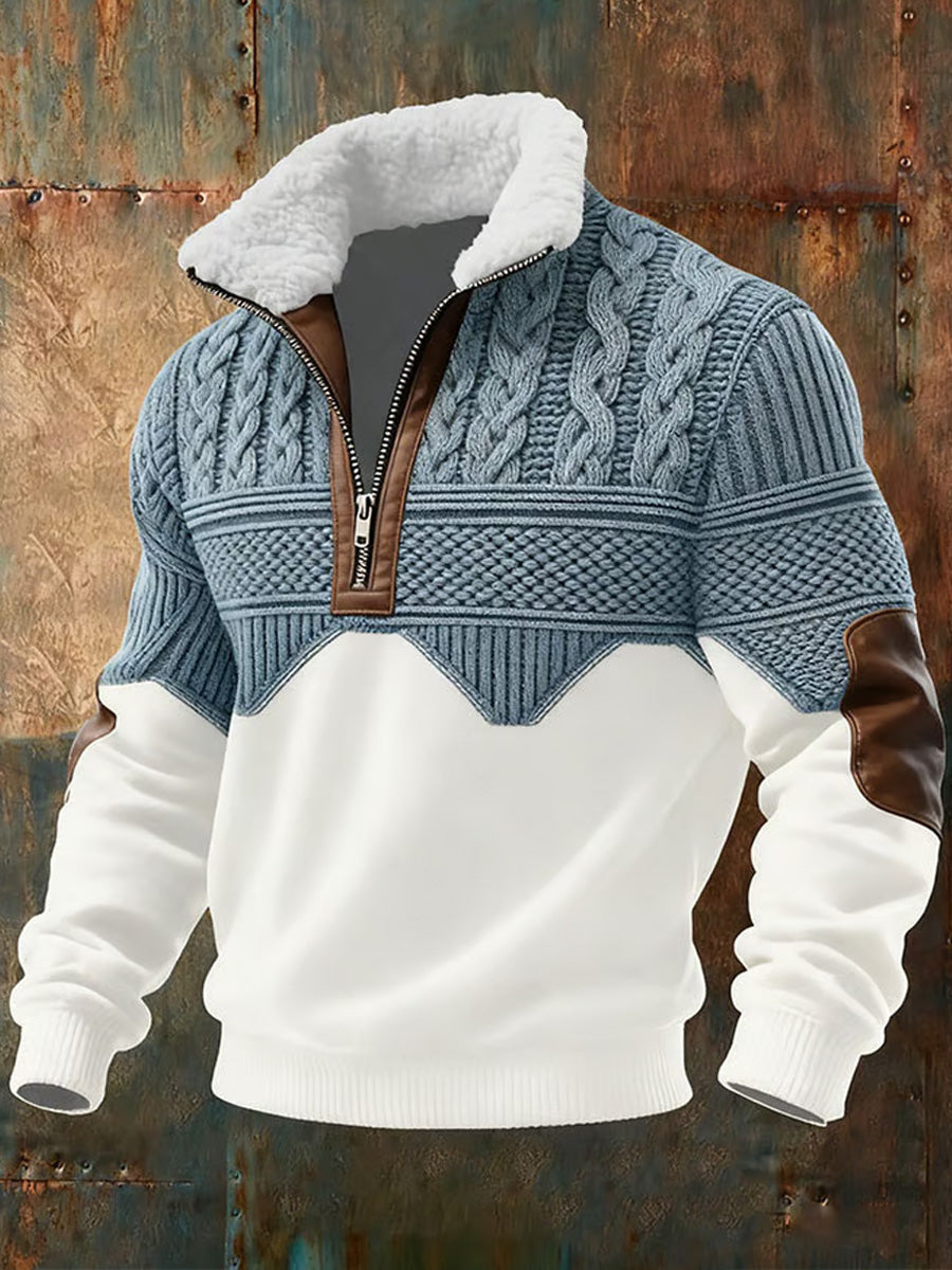 Warm textured turtleneck sweater for men | Havros -1