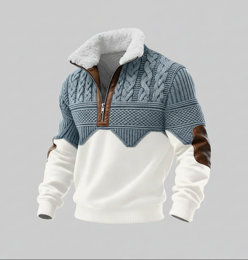 Warm textured turtleneck sweater for men | Havros -2