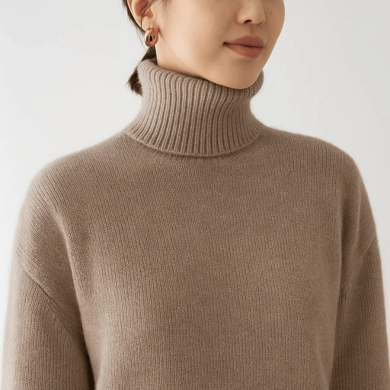 Oversized Turtleneck Sweater Cozy For Women | Elaraine