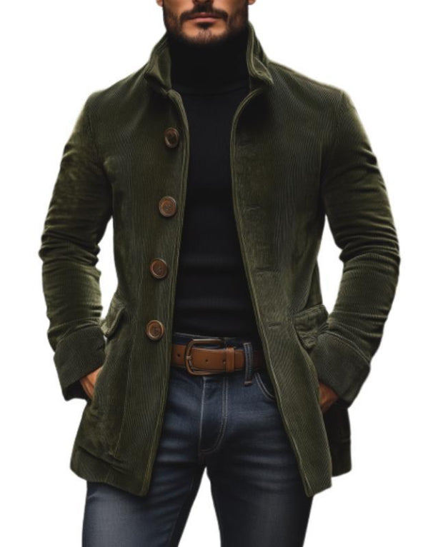 Textured ribbed everyday winter coat for men | Rainer -7