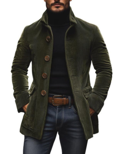 Textured ribbed everyday winter coat for men | Rainer -7