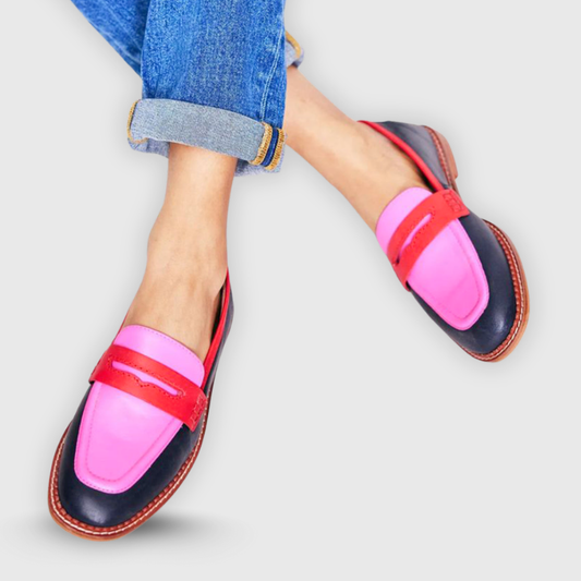 Chic two-tone slip-on loafers for women | Franki -1