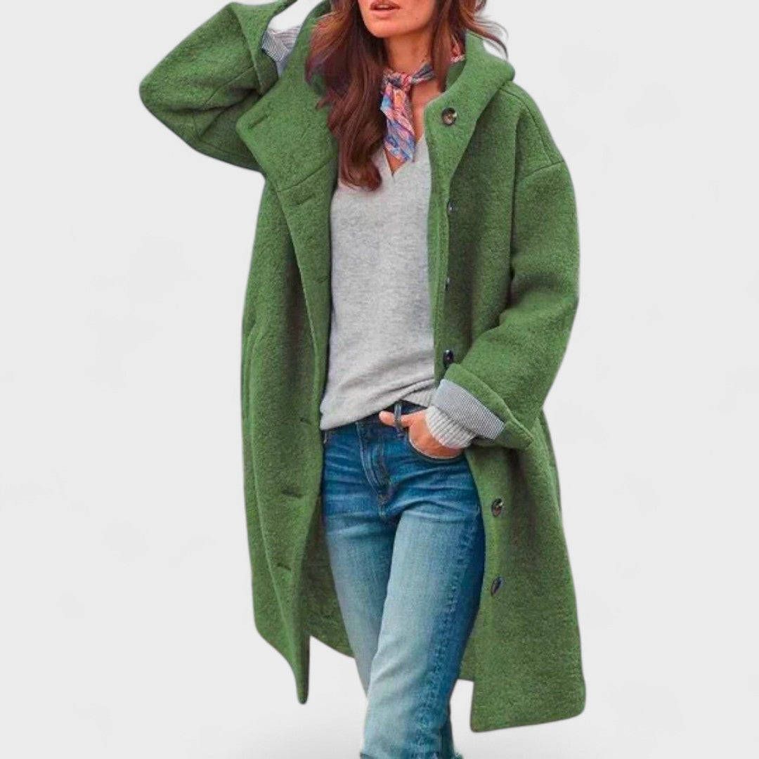 Longline Button Coat Stylish For Women | Aida