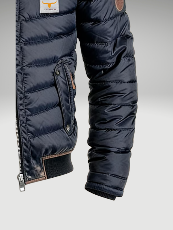 Quilted Stand Collar Jacket Stylish For Men | Laurent