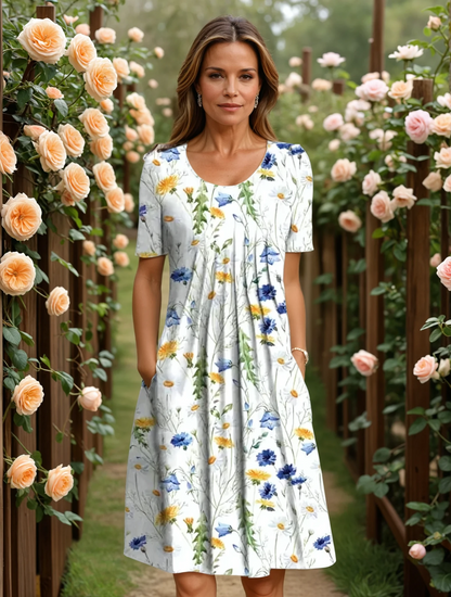 Elegant tummy-coverage everyday smart dress for women | Marianne -2