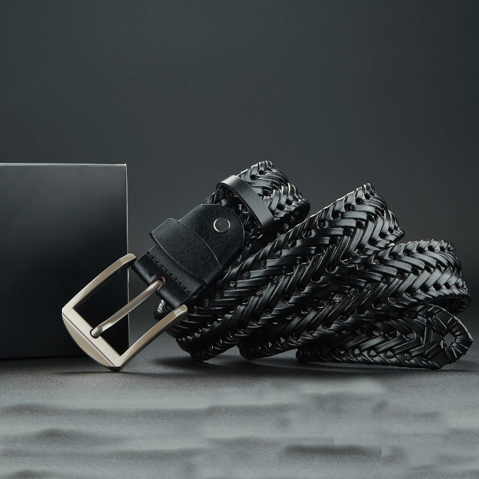 Braided genuine leather belt for men | Braided - 10