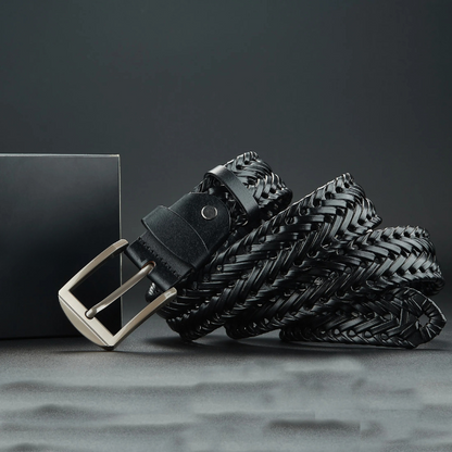 Braided genuine leather belt for men | Braided - 10