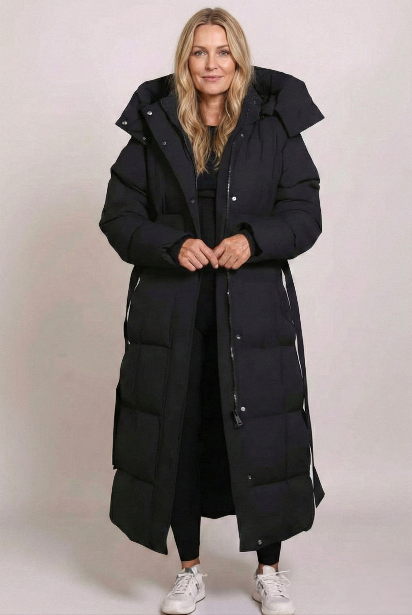 Luxurious longline warm puffer coat for women | Claire -2