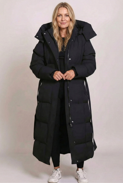 Luxurious longline warm puffer coat for women | Claire -2