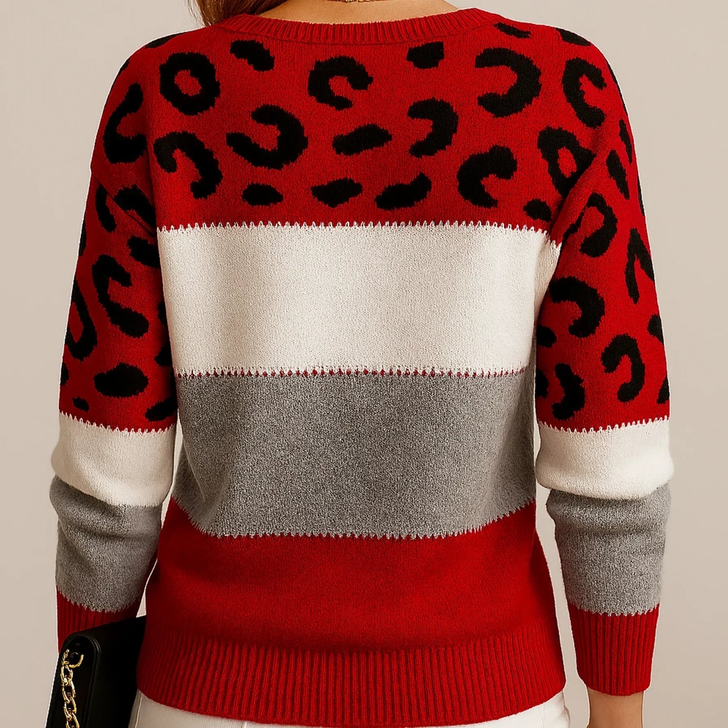 Leopard Print Casual Sweater Cozy For Women | Sera