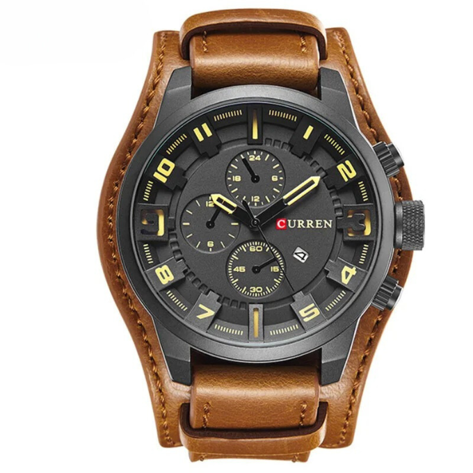 Classic leather strap wristwatch for men | Legacy - 7