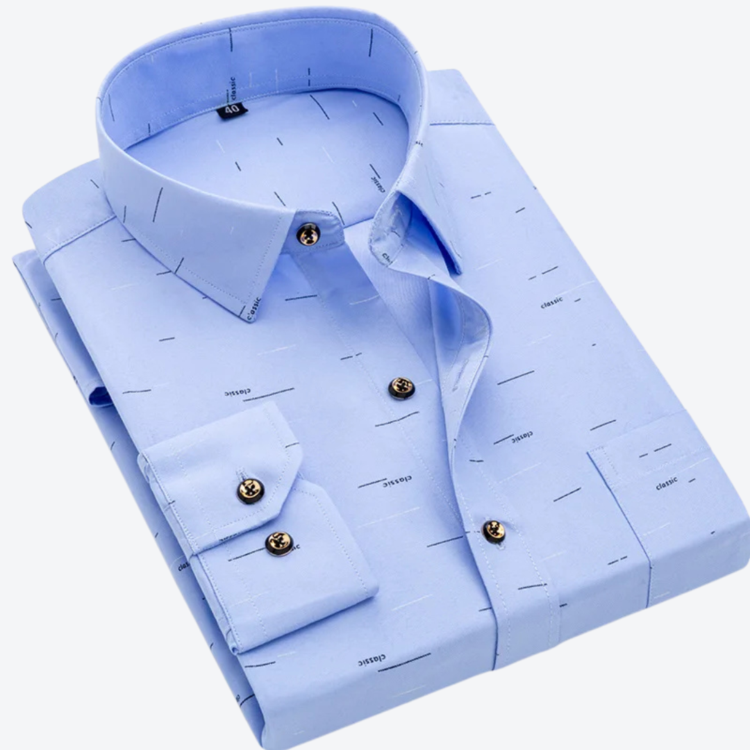 Nautical Print Long Sleeve Shirt Classic For Men | Marcellin