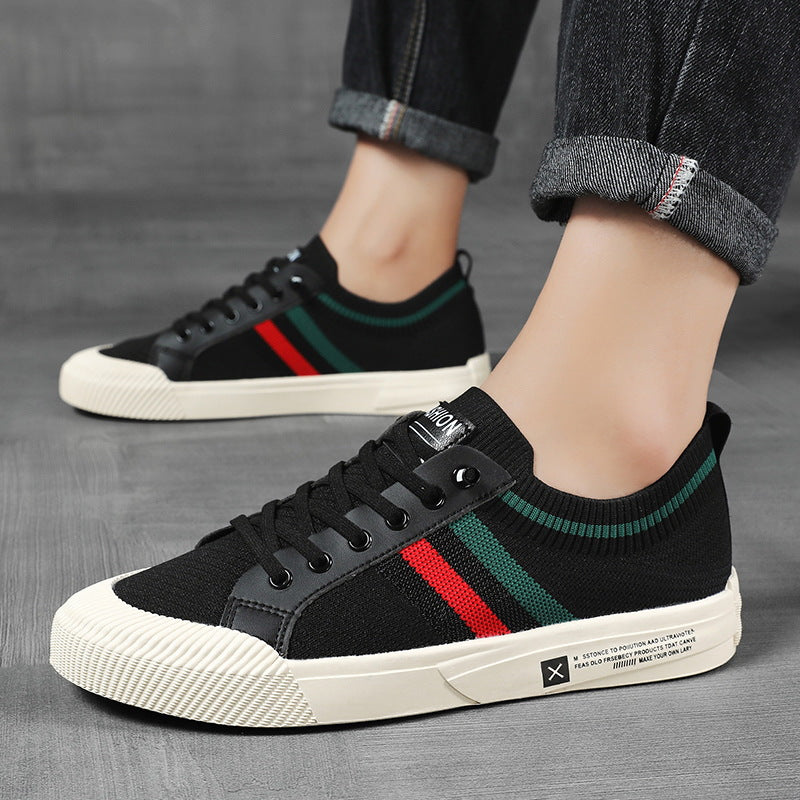 Striped Lace Up Sneakers Modern for Men | Luca