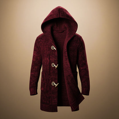 Cosy hooded knit cardigan for men | Adrian - 2