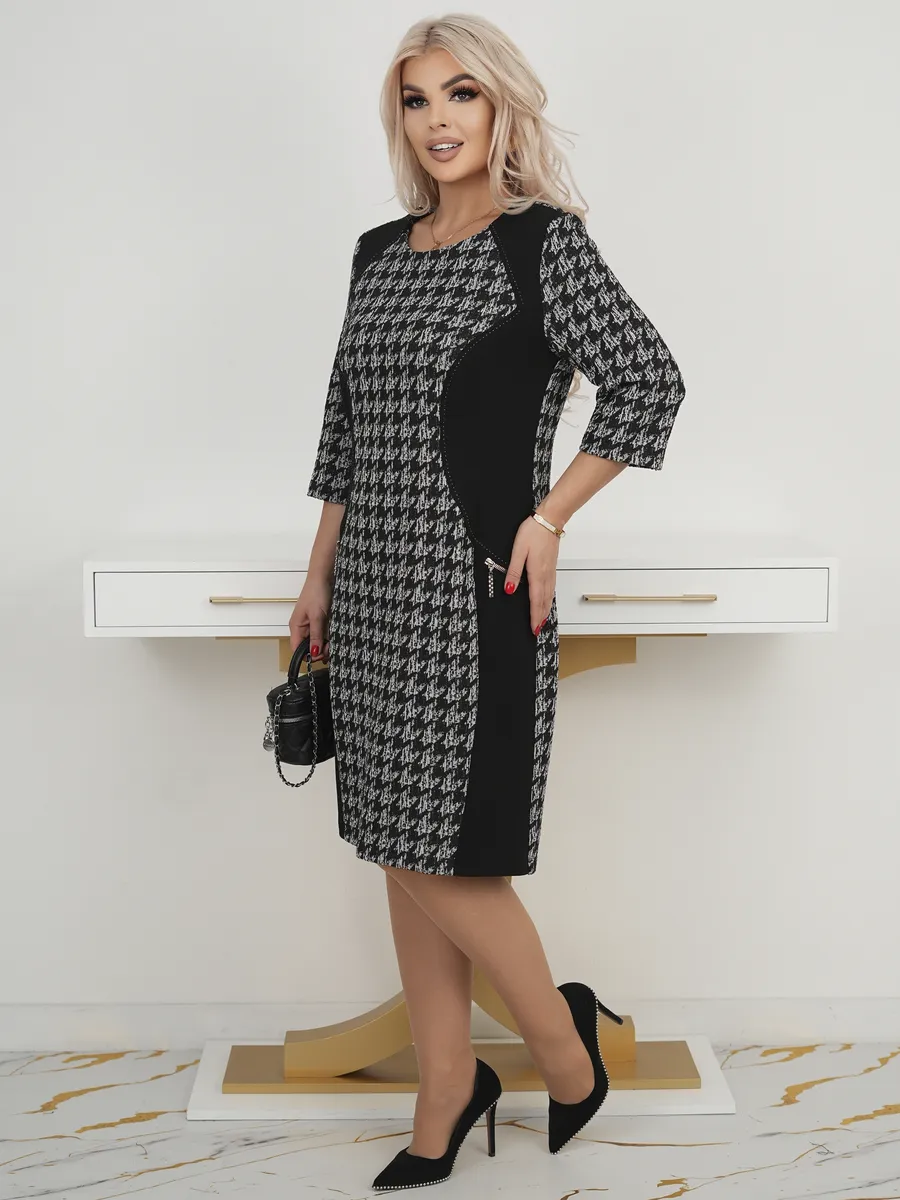 Stylish everyday patterned midi dress for women | Lysa -4