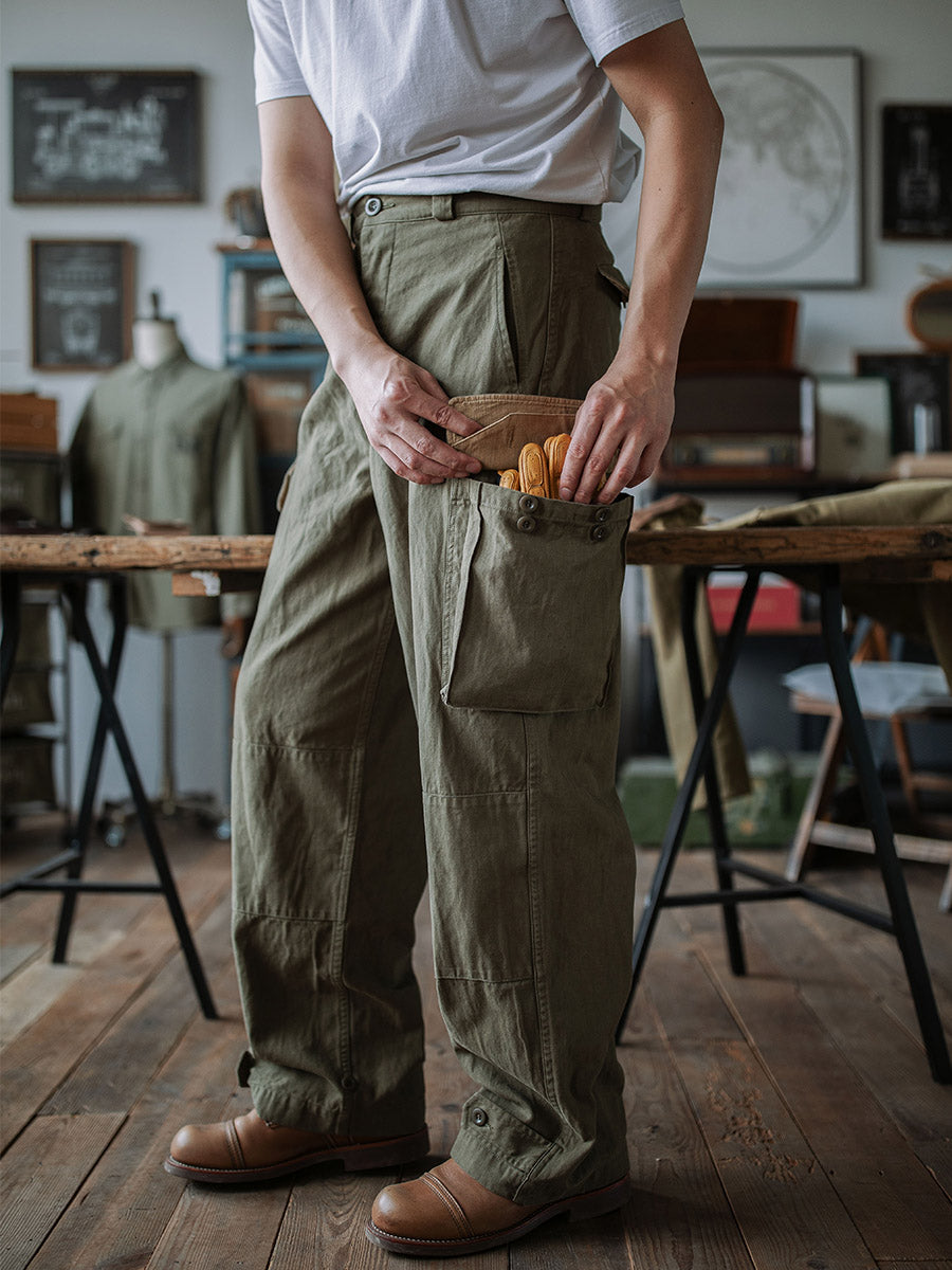 Heritage Utility Trousers with Reinforced Details Versatile for Men | Owen