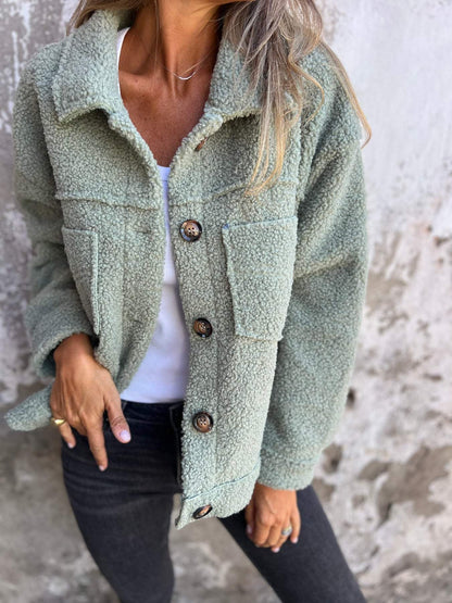 Button Front Cosy Jacket Stylish For Women | Jess