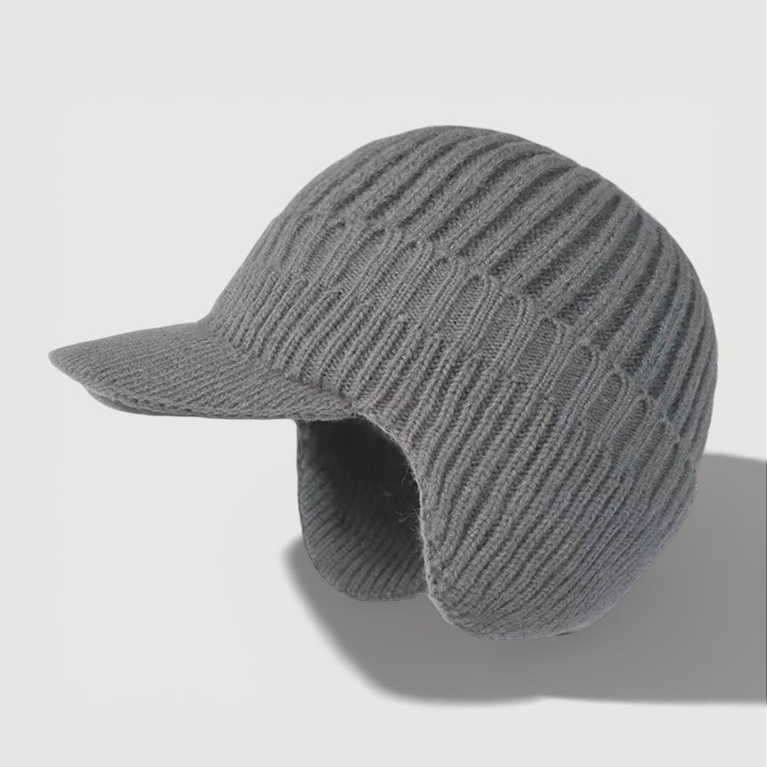 Classic knit everyday ear-flap winter cap for women | Antonia -2