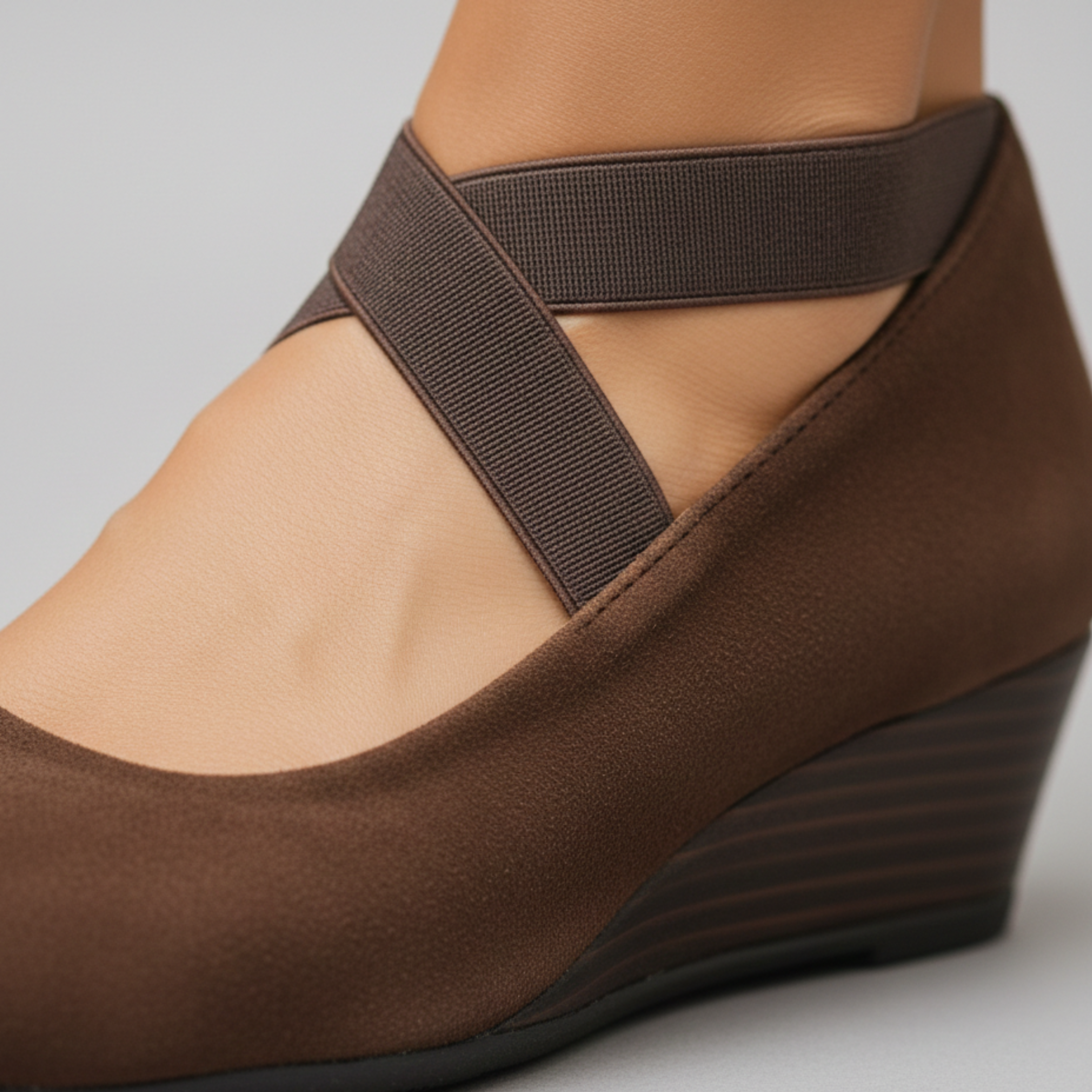 Comfort wedge shoes with crisscross strap design for women | Elvoria