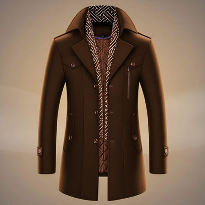 Elegant classic wool winter coat for men | Kensworth - 2