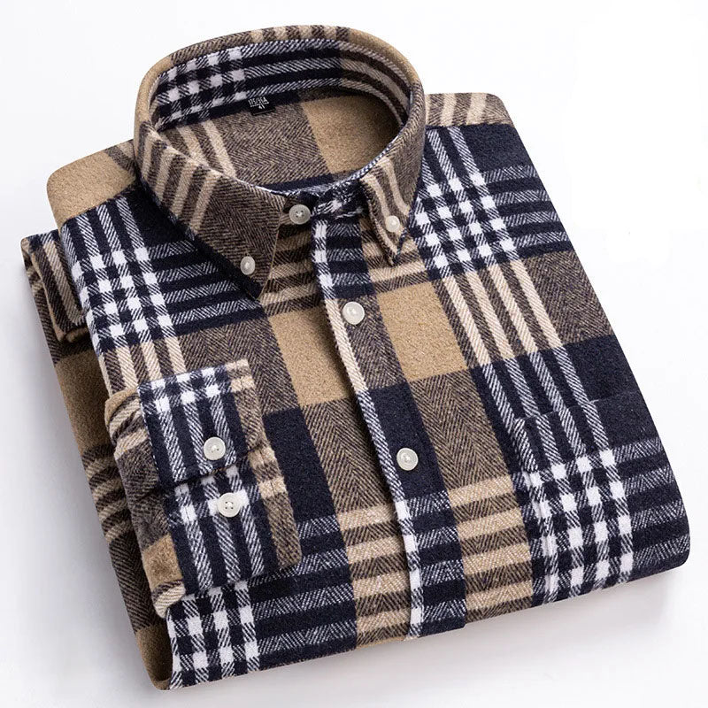Classic Plaid Button Down Shirt Refined for Men | Everett