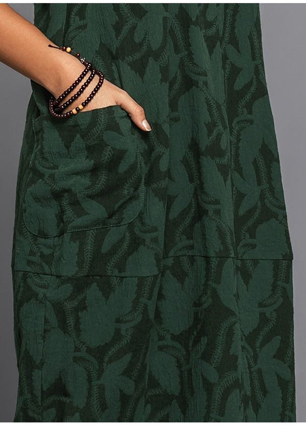 Relaxed everyday midi dress with pockets for women - 3