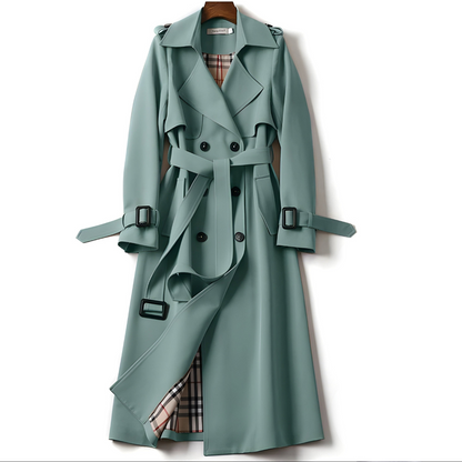 Belted Double Breasted Trench Coat Stylish for Women | Elara