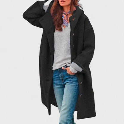 Longline Button Coat Stylish For Women | Aida