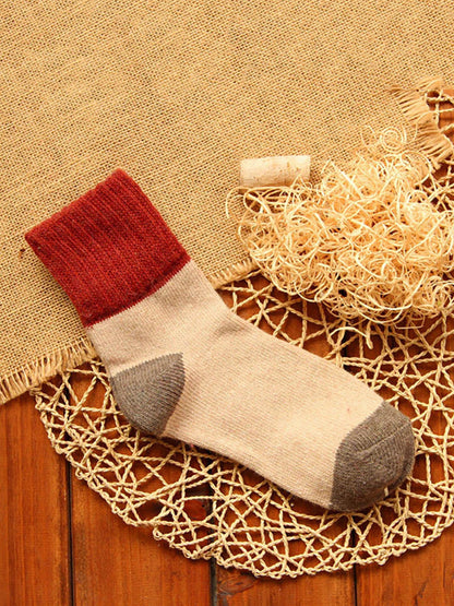 Warm cosy winter wool thick socks for women -3