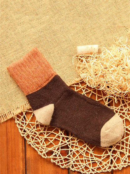 Warm cosy winter wool thick socks for women -4