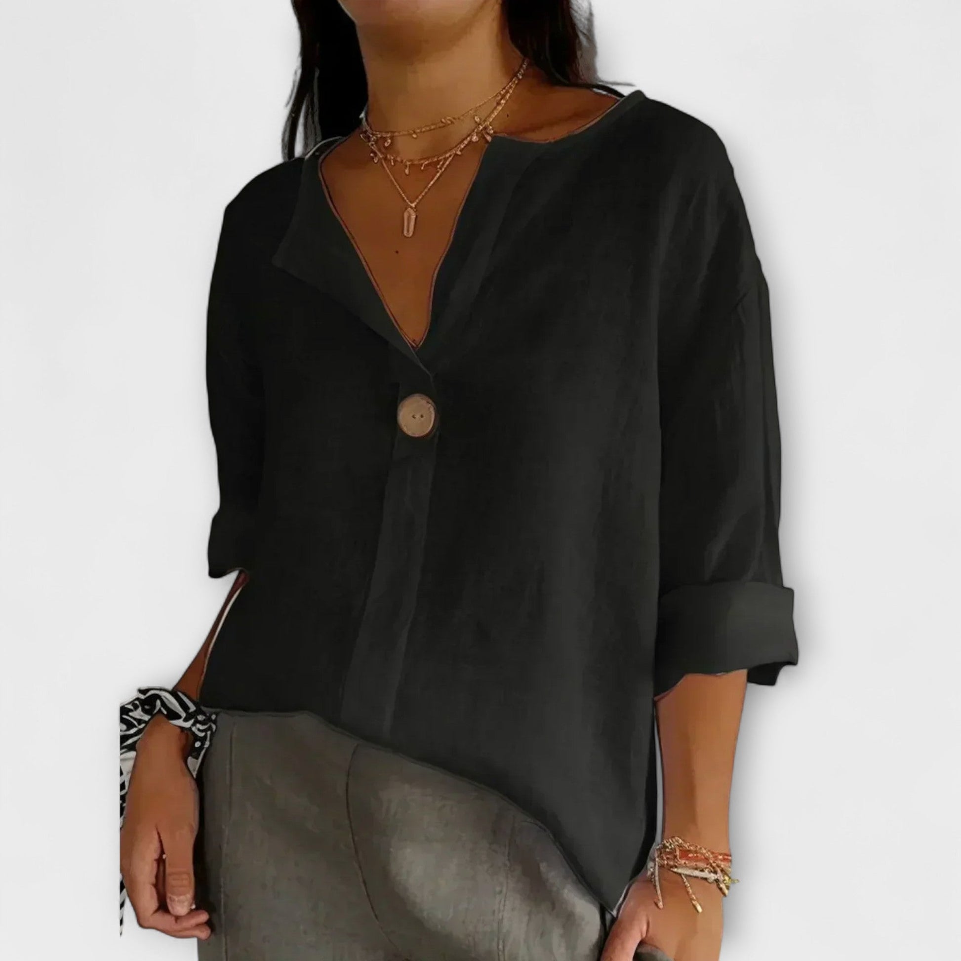 Elegant v-neck everyday blouse for women | Nicole - 5