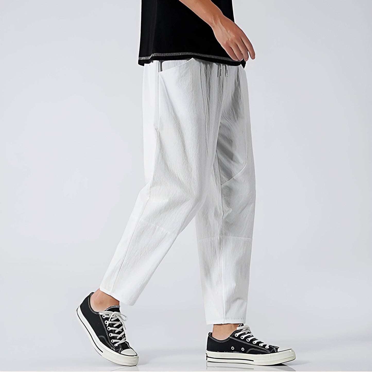 Cropped Drawstring Trousers Versatile for Men | Ardent
