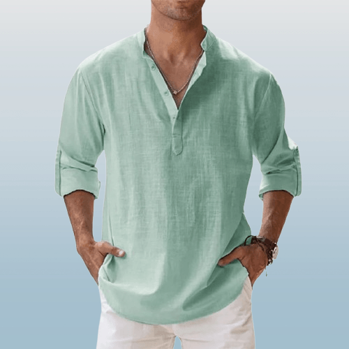Breathable linen everyday shirt for men - 4