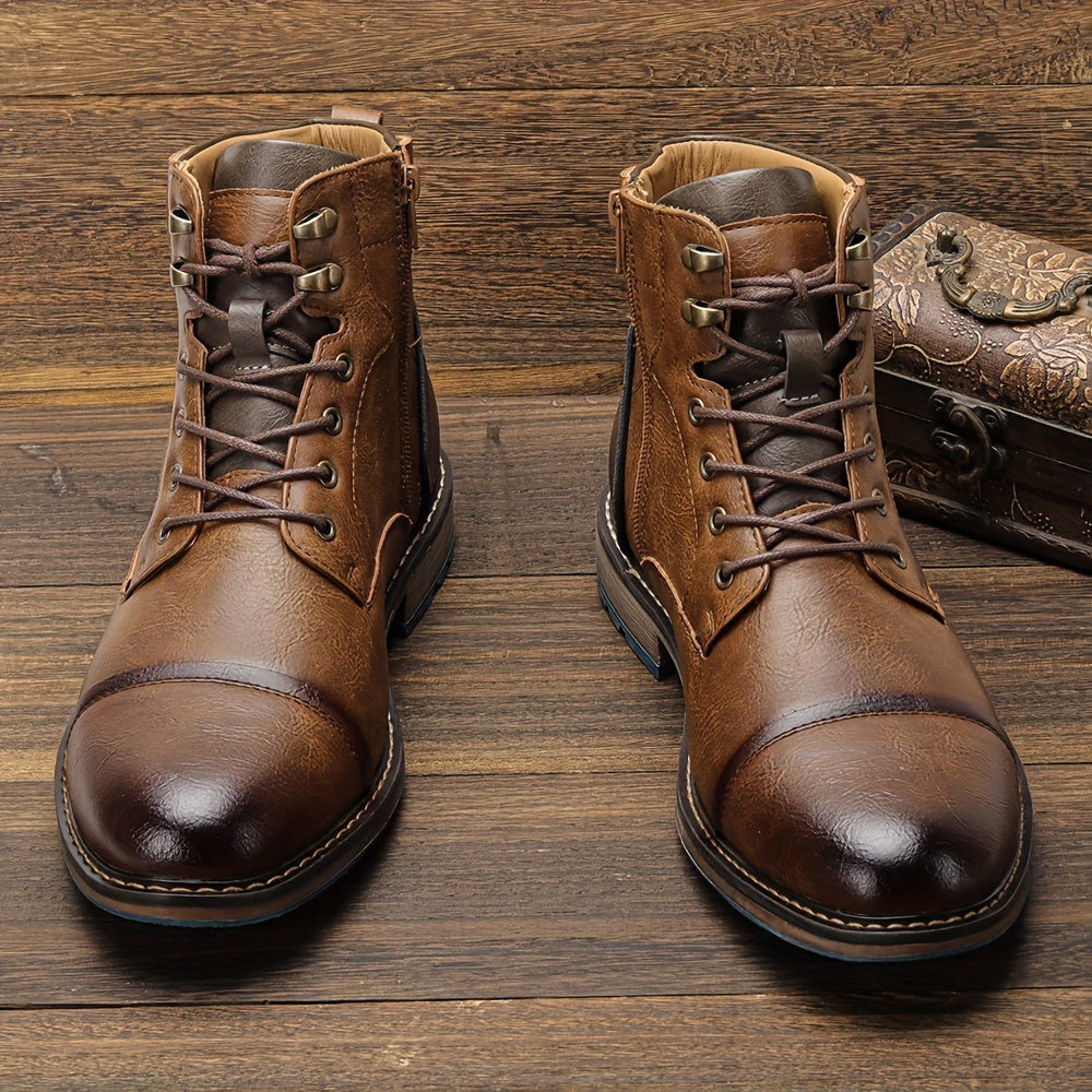 Timeless brogue-detail heritage boots for men | Maxwell -5