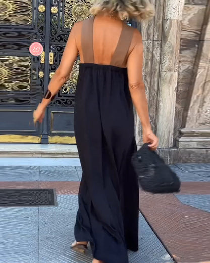 Cross Neck Long Dress Chic For Women | Selmira