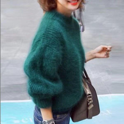 Cosy loose-knit wool blend sweater for women | Emilie - 7