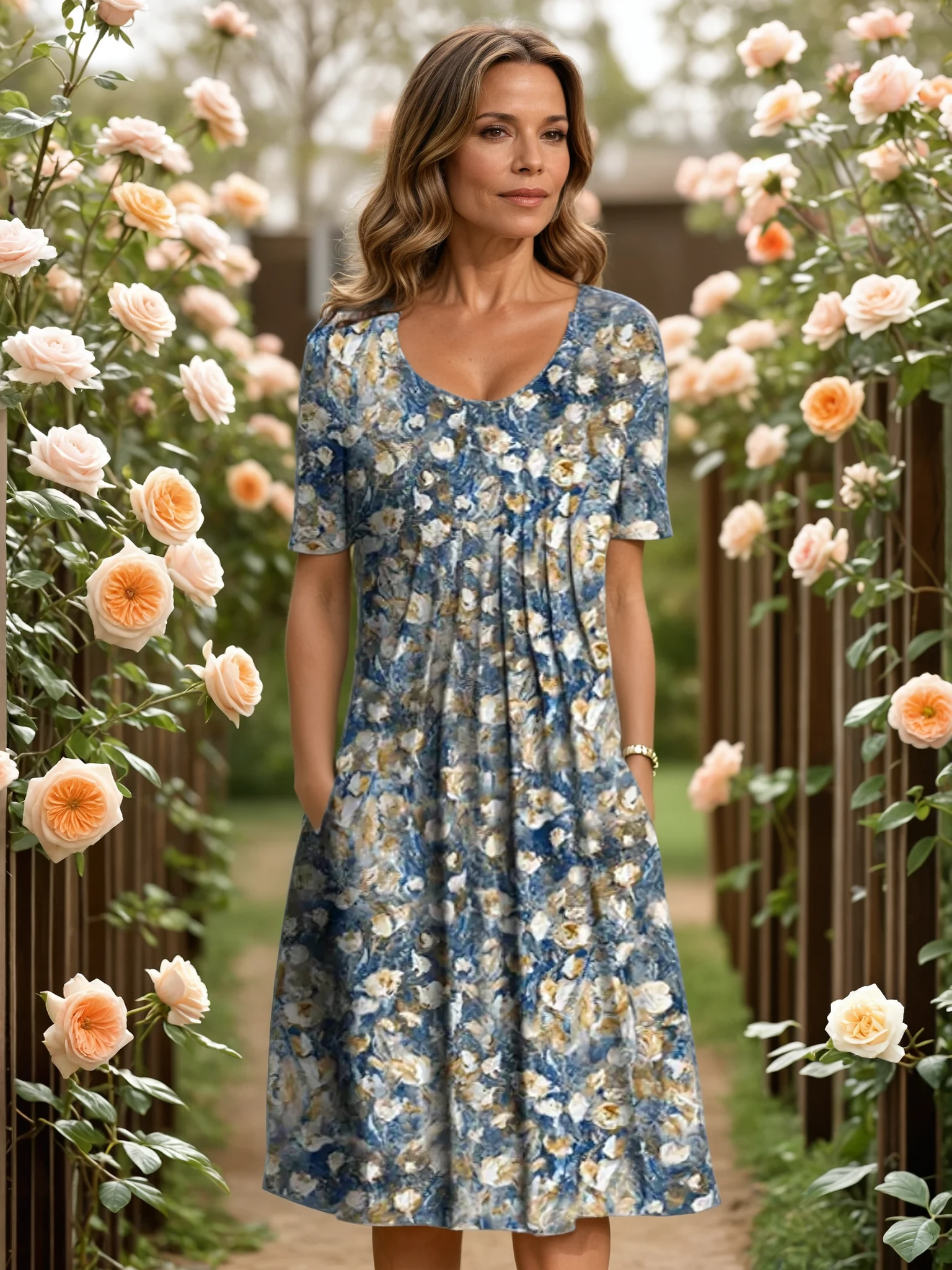 Elegant tummy-coverage everyday smart dress for women | Marianne -3