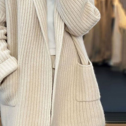 Oversized Open Front Cardigan Cozy For Women | Elowara
